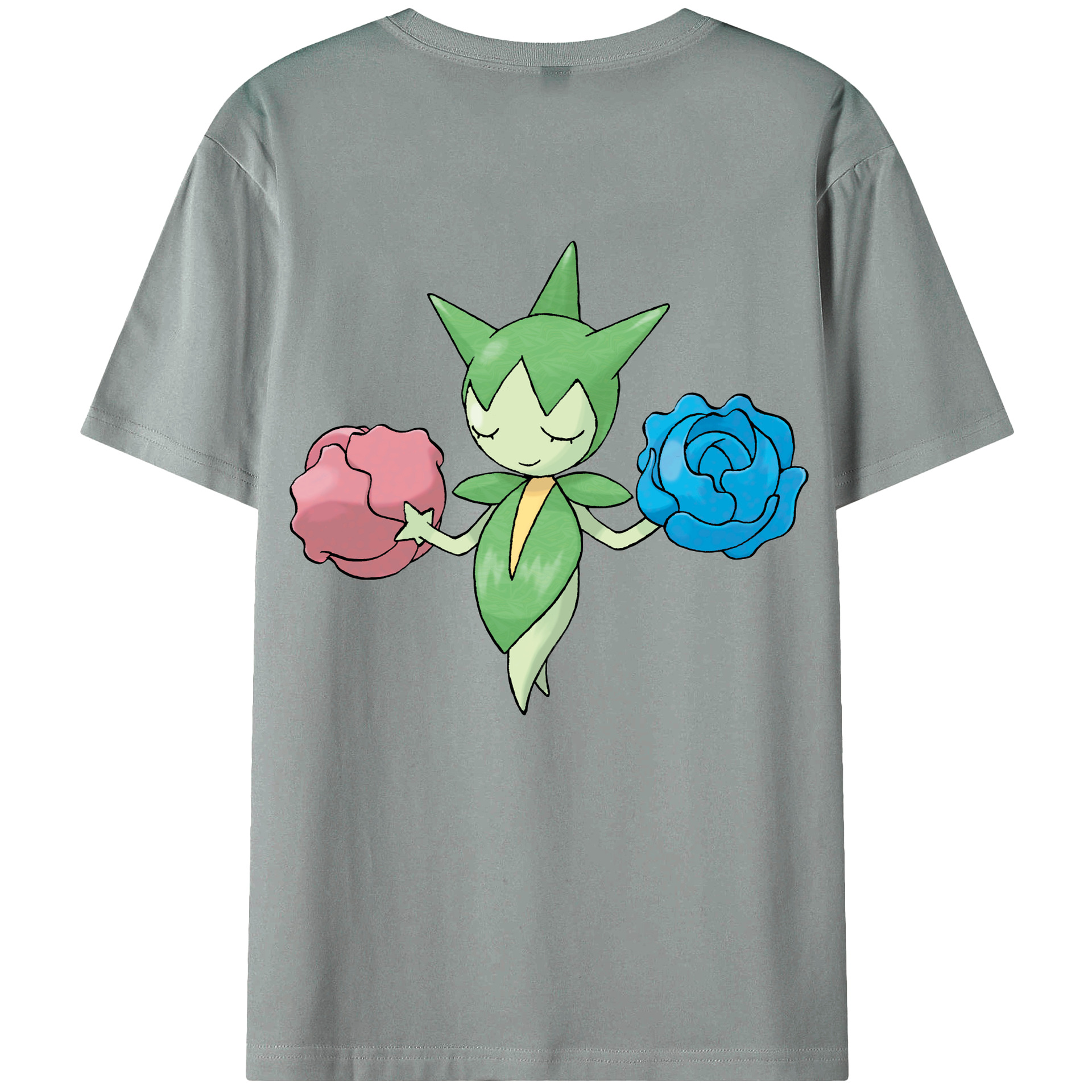 （画像用） ポケットモンスター Pokémon 綿100％ メンズ半袖Tシャツ（バックプリント） 通気性